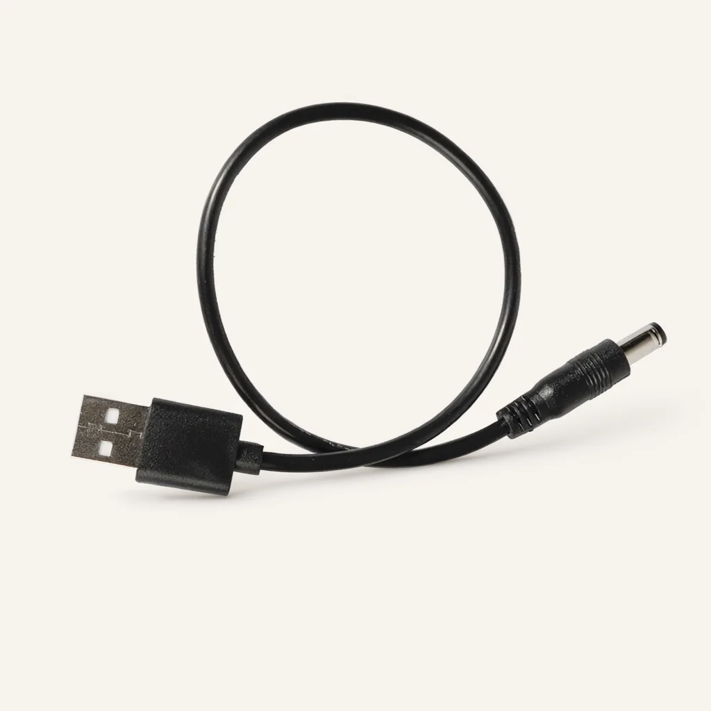 USB-A to DC Barrel Power Cable